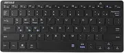 Buffalo BSKBB315BK Ultra Slim Bluetooth Wireless Keyboard for iOS/iPadOS/Android/Mac/Chrome OS/Windows PS5/PS4 Telework Remote Home Black