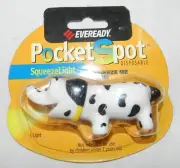 New on Card - Eveready Pocket Spot Squeeze Flashlight in the shape of a dog