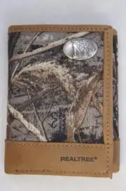 ZEP-PRO Memphis Tigers Realtree Max-5 Camo Trifold Wallet TIN GIFT BOX