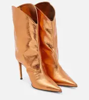[Alexandre Vauthier] Alexandre Vauthier Metallic leather ankle boots AU 9 metallic