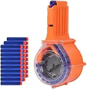 Twiddler Toys 25 Round Drum Magazine for Nerf N-Strike Elite Series with 30 Refill Darts