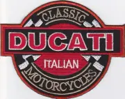 "DUCATI CLASSIC" Motorcycle PATCH EMBROIDERED VEST JACKET SUZUKI INDIAN HONDA