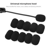 10pcs Mini Black Mic Cover Protector Microphone Headset Windscreen Sponge Foam