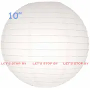 6 White 10" Paper Chinese Lantern Lamp Shade Wedding Party Decoration Supplies