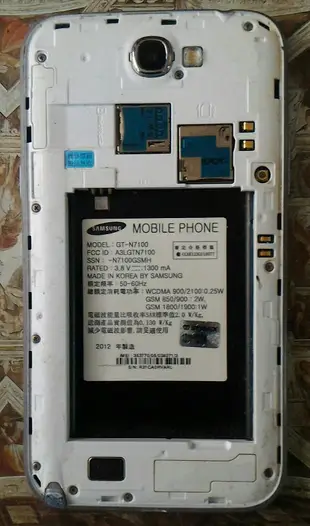 $$【故障機】三星Samsung Note2 Gt-n7100『白色』$$