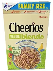 Cheerios Veggie Blends Blueberry Banana Cereal 18 oz General Mills