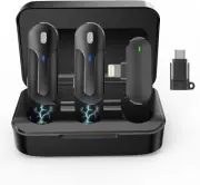 Wireless Lavalier Microphones for iPhone, Android, & Camera 2.4G Video Recording