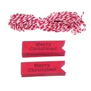 100x Christmas Kraft Paper Gift Tag Xmas Family Present Label Packaging Supplies