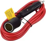 zolyet 12V/24V 12' Foot Heavy Du Extension Cord with Lighter Plug Socket