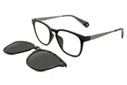 Polaroid PLD 6080/G/CS With Clip-On Polarized 08A/M9 Unisex Eyeglasses