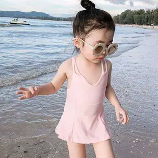 新款兒童泳衣女女童溫泉泳裝女孩小公主韓國可愛夏寶寶嬰兒泳衣