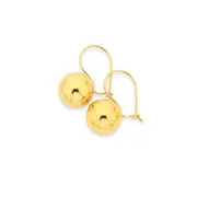 9ct Gold 10mm Euroball Earrings