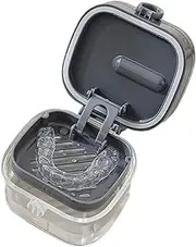 Denture Containers For Soaking – Denture Bath Cup With Built-in Mirror, Soaking Box For Teeth | Protective Retainer Cleaner For Travel Bathroom Dentures, Promoting Hygiene Through Efficient S