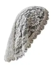 Chapel Headcoverimg Mantilla Headpiece Church Cap Veil Y024 Ivory