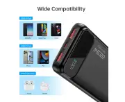 Universal 10000mAh Power Bank 3 USB Port for iPhone 15 14 13 GoPro iPad Tablet