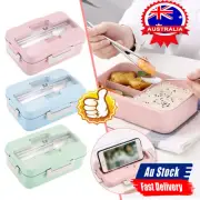 3 Compartment Lunch Box Leakproof Food Container Bento Storage Box Kids & AdulHI