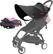 Rain Wind Covers, Pram Sun Shade Cover UPF 50+ Universal Pushchair Sun Shade 31.5x26inch Waterproof Stroller Sun Shade Foldable Adjustable for Pushchair Buggy Carrycot