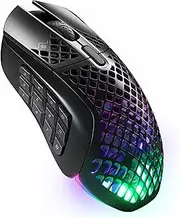 SteelSeries Aerox 9 Wireless - RGB Gaming Mouse with Openings in The Surface - Feather-Light, Water-Repellent Design - 18 Buttons - Bluetooth/2.4 GHz - Optical TrueMove Air Sensor with 18,000 DPI