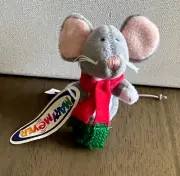 Vintage Mary Meyer Christmas Mouse Plush Stuffed Finger Puppet 1999 NEW