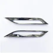 Pair Rear Fog Light Lamp Silver Chrome Cover Frame for Smart Fortwo 453 15-19 (for: Smart)