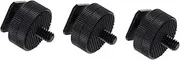 LABRIMP 3PCS Hot Shoe Screw Adapter Dual Flash Adapter for Monitors LED Lights and Cameras Compatible with Tripods and Microphones