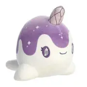 Aurora - Tasty Peach - 7" Crystal Nomwhal Amethyst Enchanting Stuffed Animal