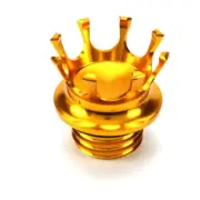 Aluminum King Crown Gas Cap Fuel Tank Cover Gold For Harley Softail Sportster XL