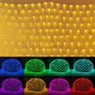 Christmas Outdoor Lights String Waterproof Connectable Net 240 Led 18 Color