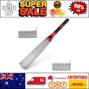 Japanese Style Hand Saw Double Edge Pull Saw Interchangeable Flush Cut Saw 12.5"