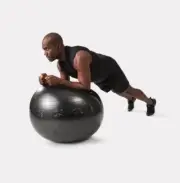 75cm Smart Self-Guided Fitness Stability Exercise Ball, Black