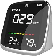 Air Tester for Home | USB Charging Air Quality Detector,Real-Time PM2.5 Temperature and Humidity Monitor with LED Digital Display for Home Business