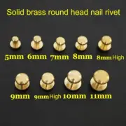 10/20/30pcs Stud Screw Round Head Solid Brass Nail Rivet Button Leathercraft diy