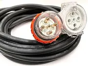 EDA 32A 5 Pin 3 Phase 415V Heavy Duty Industrial Extension Lead Cord x 10M