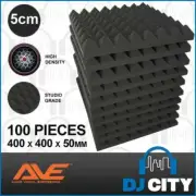 Acoustic Studio Foam 100Pk Isolation Pyramid Absorption Panels 40X40