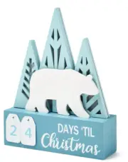 Northern Lights LED Polar Bear Christmas Countdown Calendar - NEW
