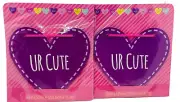 2x Valentines Conversation Candy Hearts Banner- Pastel Colors - 7.5 ft x 5.9 in