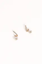 [PUP38] Freya Flower Earrings - Gold Gold