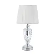 Deborah Chrome Clear Glass Table Lamp