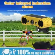 Solar Motion Sensor Alarm Emits Loud Dog Barking & Gunshot Sounds IP55 N911W