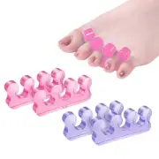 Toe Separators for Bunion & Nail Polish - Pedicure Pink and Purple