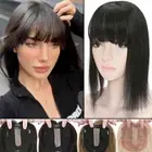 Silky Hairpiece Human Hair Topper Toupee Clip In Hair System For Women Loss Hair