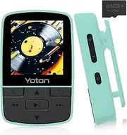 YOTON MP3 Player with Bluetooth 5.2, 64GB Large Storage, HiFi-Music, with Sports Clip, Mini Size, Independent Volume Botton, FM Radio, Earphones Included(Green)