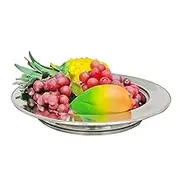 FixtureDisplays® 1 Piece Stainless Steel Premium Communion Bread Plate Silver for Church Polished Tray Church Communion Supplies 15905-FBA