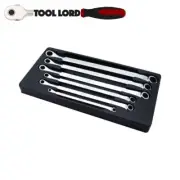 SP Tools 6 Pce Metric 15° Offset Long Double Ring Spanner Set SP10236 8-23mm