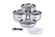 Camec SpaceSaver Pots & Fry Pan Set Camping Caravan Smart Space Saving Cookware