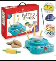 Faber-Castell Pottery Studio - Kids Pottery Wheel Kit for Ages 8+