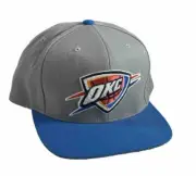 Mitchell & Ness Oklahoma City Thunder OKC Cap Hat Gray Blue Fitted NBA 7 5/8