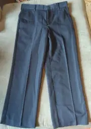 George Boys 10 Straight Fit Flat Front Navy Blue Dress Pants Wrinkle Resistant