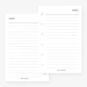 Pocket Notes Lined Planner Insert Agenda Refill for Pocket size 6 Ring Binder 3.2 x 5