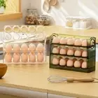 Automatic Rebound Refrigerator Egg Storage Box Large Capacity Egg Holder